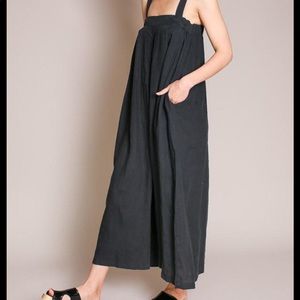 Black Crane wide leg jumpsuit